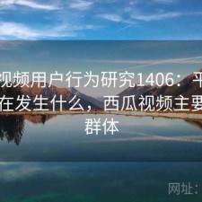 西瓜视频用户行为研究1406：平台生态正在发生什么，西瓜视频主要用户群体