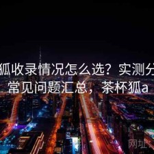 茶杯狐收录情况怎么选？实测分析与常见问题汇总，茶杯狐a