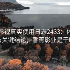 香蕉影视真实使用日志2433：体验变化与关键结论，香蕉影业是干嘛的