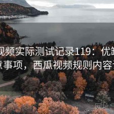 西瓜视频实际测试记录119：优缺点与注意事项，西瓜视频规则内容说明