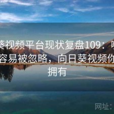 向日葵视频平台现状复盘109：哪些问题最容易被忽略，向日葵视频你值得拥有
