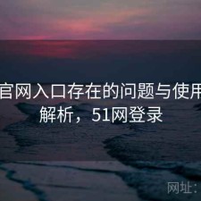 51网官网入口存在的问题与使用技巧解析，51网登录