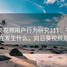 向日葵视频用户行为研究111：平台生态正在发生什么，向日葵视频是一款