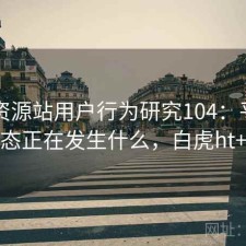 白虎资源站用户行为研究104：平台生态正在发生什么，白虎ht+