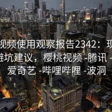 樱桃视频使用观察报告2342：现状分析与避坑建议，樱桃视频 -腾讯 -快看 -爱奇艺 -哔哩哔哩 -波洞