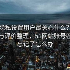 51网隐私设置用户最关心什么？优化方法与评价整理，51网站账号密码都忘记了怎么办