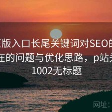 P站正版入口长尾关键词对SEO的影响：存在的问题与优化思路，p站关键词1002无标题