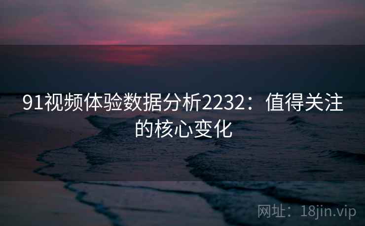 91视频体验数据分析2232：值得关注的核心变化  第1张