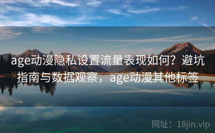 age动漫隐私设置流量表现如何？避坑指南与数据观察，age动漫其他标签  第1张