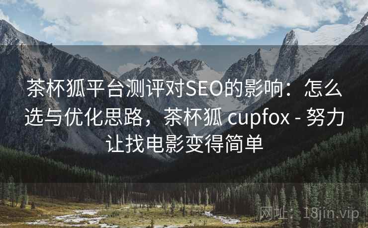 茶杯狐平台测评对SEO的影响：怎么选与优化思路，茶杯狐 cupfox - 努力让找电影变得简单  第2张