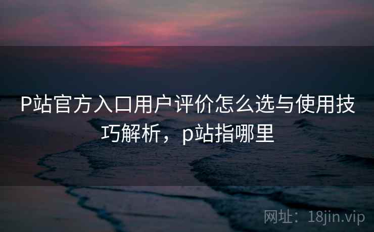 P站官方入口用户评价怎么选与使用技巧解析,p站指哪里 第2张 P站官方入口用户评价怎么选与使用技巧解析,p站指哪里 第2张