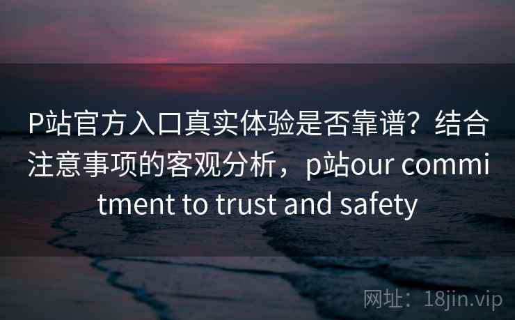 P站官方入口真实体验是否靠谱?结合注意事项的客观分析,p站our commitment to trust and safety 第2张 P站官方入口真实体验是否靠谱?结合注意事项的客观分析,p站our commitment to trust and safety 第2张