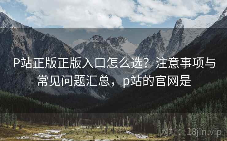 P站正版正版入口怎么选?注意事项与常见问题汇总,p站的官网是 第2张 P站正版正版入口怎么选?注意事项与常见问题汇总,p站的官网是 第2张