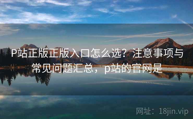 P站正版正版入口怎么选?注意事项与常见问题汇总,p站的官网是 第1张 P站正版正版入口怎么选?注意事项与常见问题汇总,p站的官网是 第1张